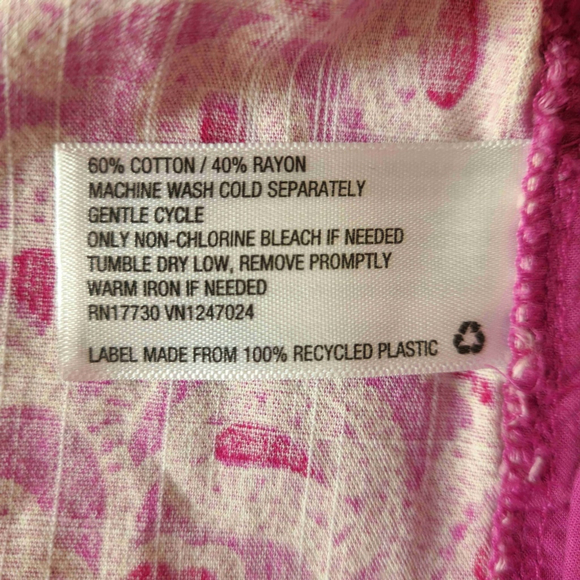 Knox Rose Womens Pink Floral Patterned Wide Leg Drawstring Pants Size XL - Picture 4 of 7